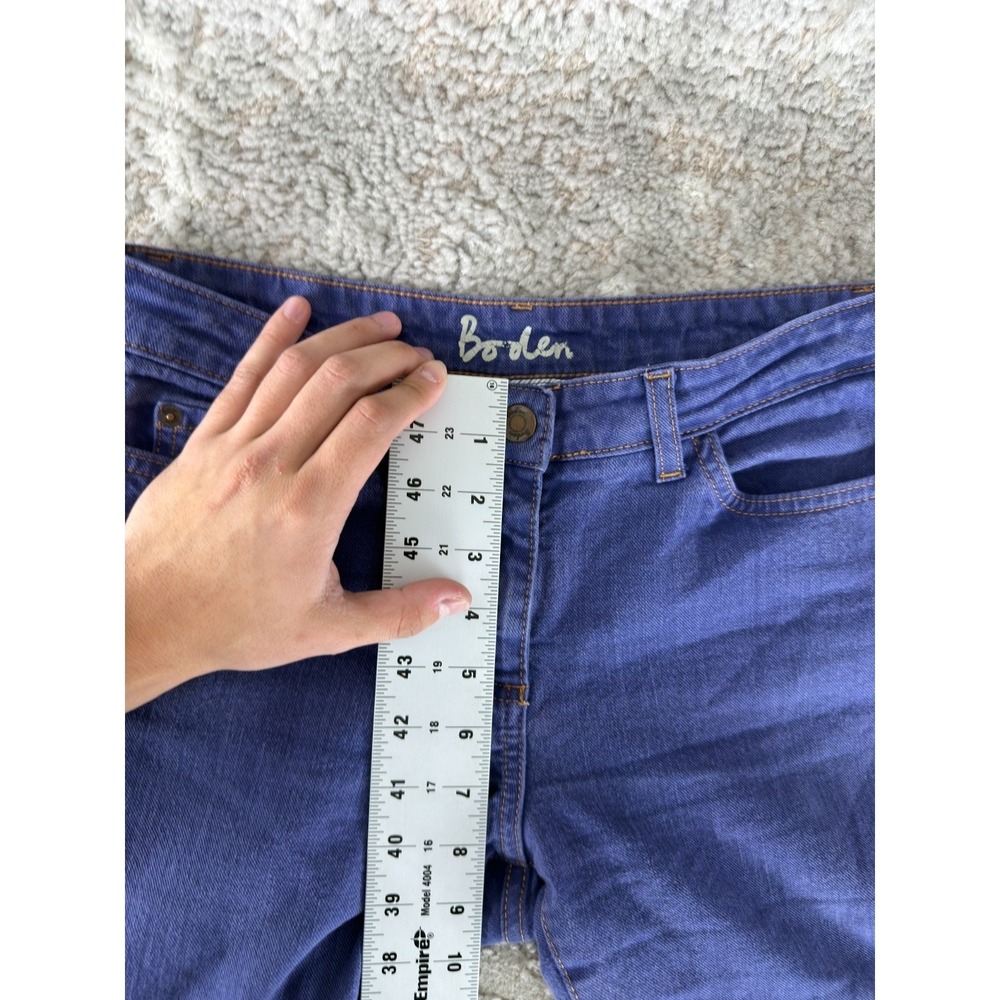 Boden Size 6 Stretch Denim Casual Jeans Purple Blue Pants‎ Button Zip - Picture 4 of 10